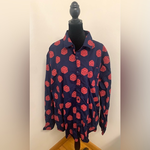 Dungeons and Dragons D20 button down shirt - Picture 1 of 8